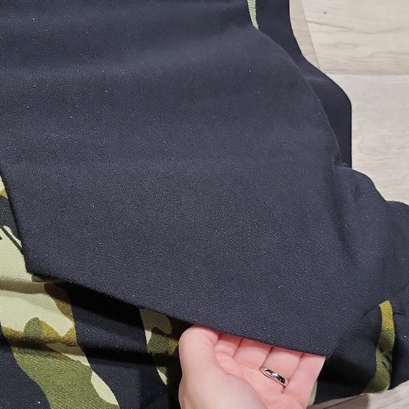 Nike Mens XL Dri Fit Pullover Hoodie Black Green‎ Camo Stripe Army Sweatshirt - Picture 6 of 8